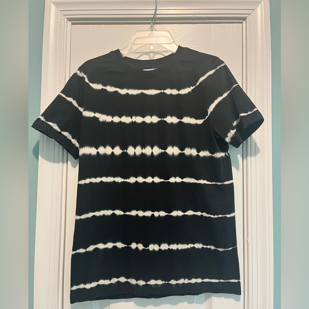 H&M Boys Black and White Tie Dye Short Sleeve T Shirt Size US 12/14